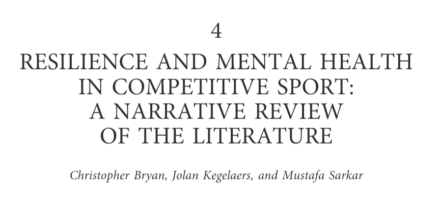 Dr Mustafa Sarkar (@mussarkar) on Twitter photo NEW book chapter on resilience and mental health with <a href="/ChrisagSnamh/">Chris Bryan</a>, <a href="/Jolankeg/">Jolan Kegelaers</a>, and myself in the Routledge Handbook of Mental Health in Elite Sport. Please feel free to DM/email for the full chapter and/or request the full text via the following link: researchgate.net/publication/36… NEW book chapter on resilience and mental health with <a href="/ChrisagSnamh/">Chris Bryan</a>, <a href="/Jolankeg/">Jolan Kegelaers</a>, and myself in the Routledge Handbook of Mental Health in Elite Sport. Please feel free to DM/email for the full chapter and/or request the full text via the following link: researchgate.net/publication/36…