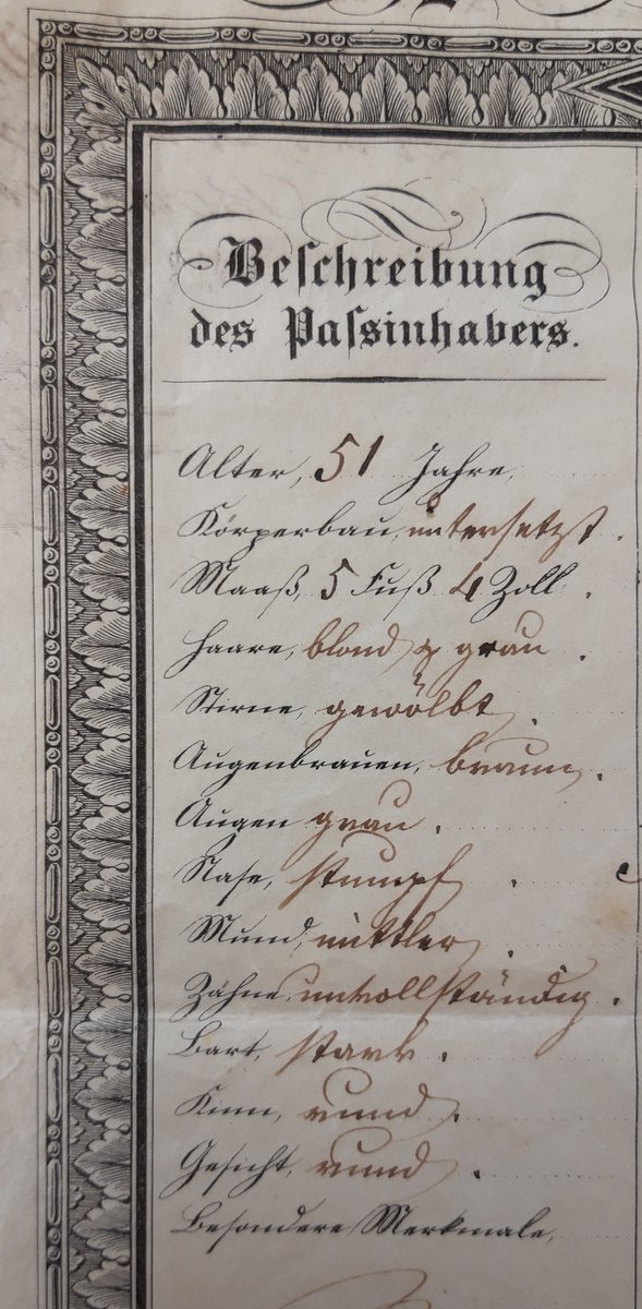 Beschreibung eines Passinhabers aus dem Jahr 1854
#archivtrouvaillen #archivCH #PassfotoinWorten