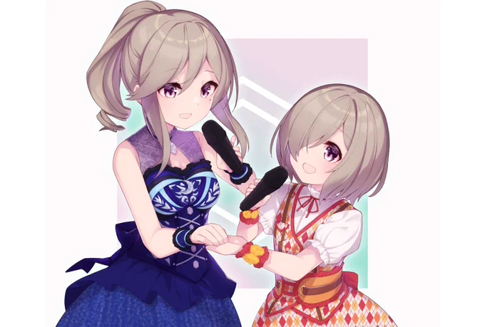 白石姉妹描きました!ライブ本当に尊かった......!#アイプラ_FA 