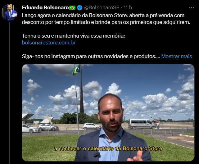 Eduardo vira meme com a "Bolsonaro Store": "vai vender pendrive?"