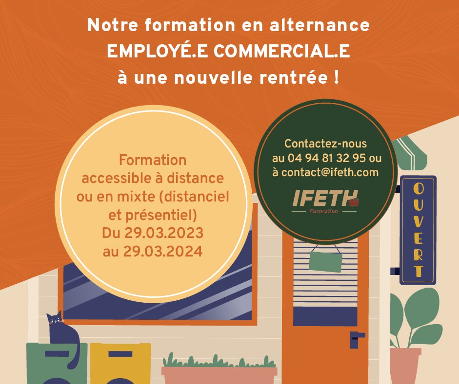 ifeth_tag's tweet photo. 🎓 4 bonnes raisons d’obtenir votre titre professionnel d’Employé Commercial avec IFETH Formation.

💫  Des opportunités de carrière.
🤝 Un contact clients gratifiant.
📱 La diversité des tâches.
💪 Les avantages sociaux.

🗓️ Dates de la formation : 29/03/23 au 29/03/24 🗓️ https://t.co/Og5xernaKK