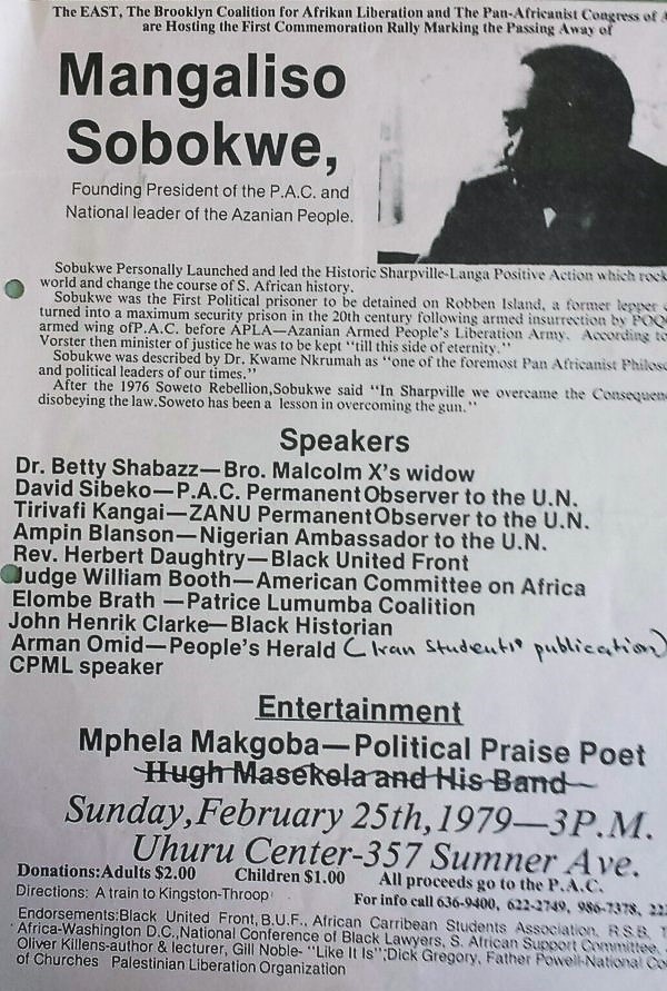 Nkrumah described Sobukwe (1924-27 februari 1978) as one of the foremost Pan Afrikanist philosophical and political leaders of our time.
#ArchiveAzaniaCom