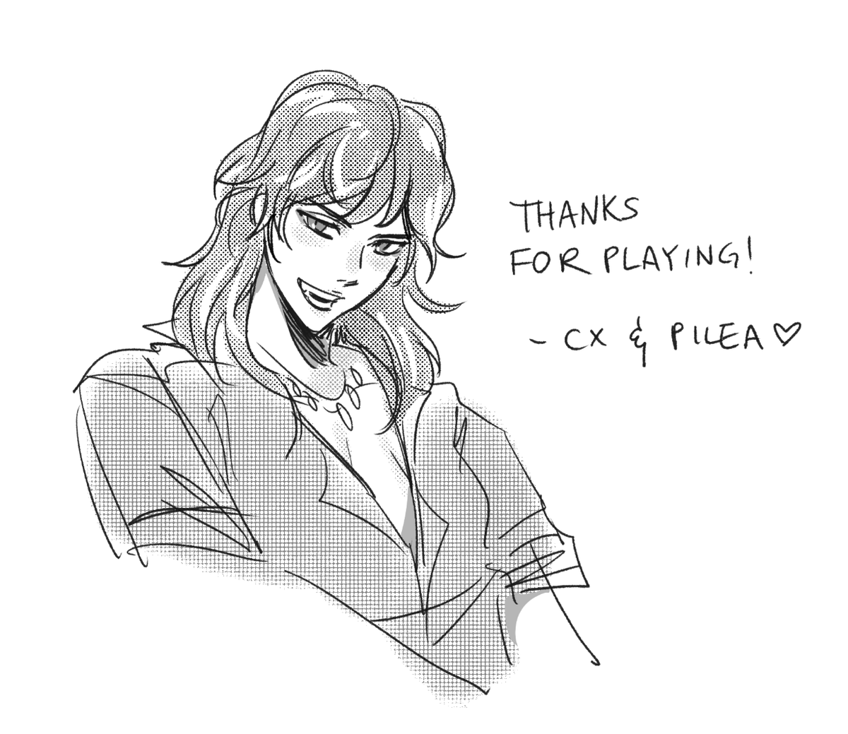 also to wrap up my doodle session i drew pilea, thanks to those who took the time to play tmolm!!!! seriously, thank you for entertaining the idea of a plant dating sim!!! 🙇👏 pilea is also v thankful!!!!!