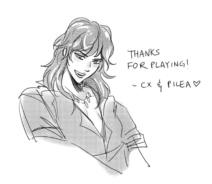 also to wrap up my doodle session i drew pilea, thanks to those who took the time to play tmolm!!!! seriously, thank you for entertaining the idea of a plant dating sim!!! 🙇👏 pilea is also v thankful!!!!! 