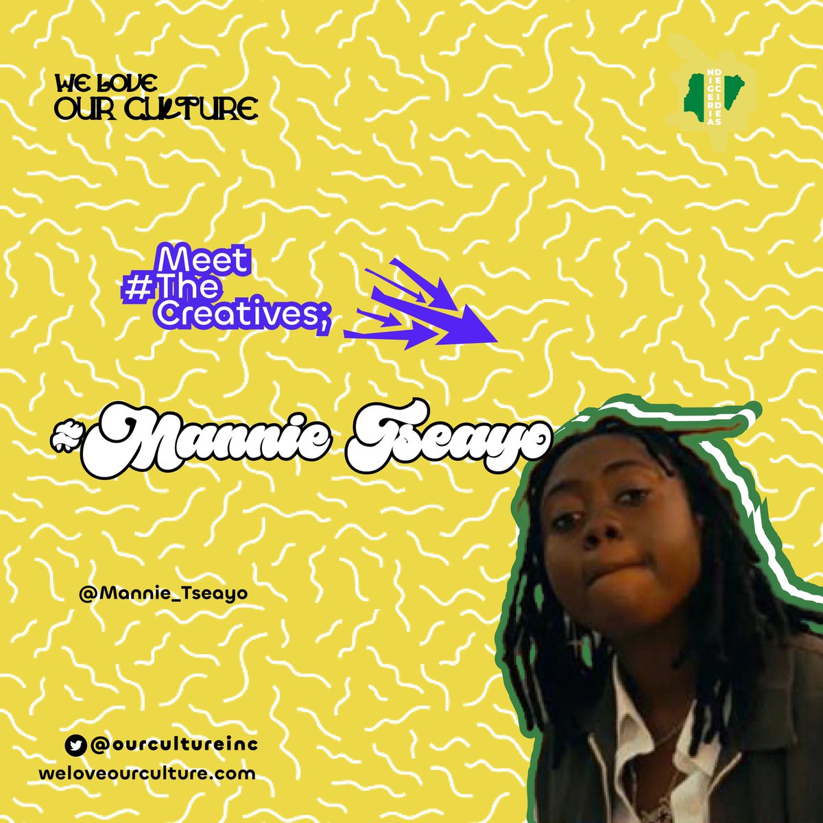 As we stand together in strength and hope, let’s continue to fan the flame of creativity and ingenuity. 

She is Top 5 HennessyVSClass 2022 Abuja. On this week’s episode of #MeetTheCreatives, it’s MANNIE TSEAYO! 

weloveourculture.com/meethecreative…