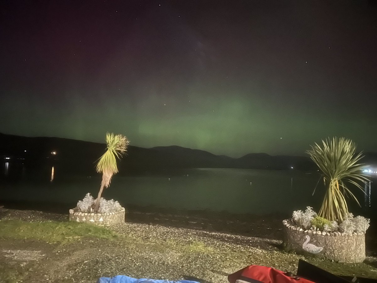 Aurora Borealis in Port Bannatyne on The Isle of Bute 🏝️last night- a first for me and it was wonderful-just amazing 🤩 #ilovebute
