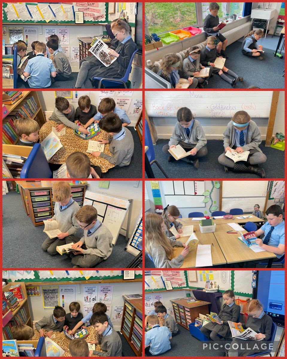 Primary 4 are very excited to kick off @WorldBookDayUK with a Stop, Drop and Read #welovetoread #fiction #nonfiction #personalreading #reciprocalreading #everythinginbetween