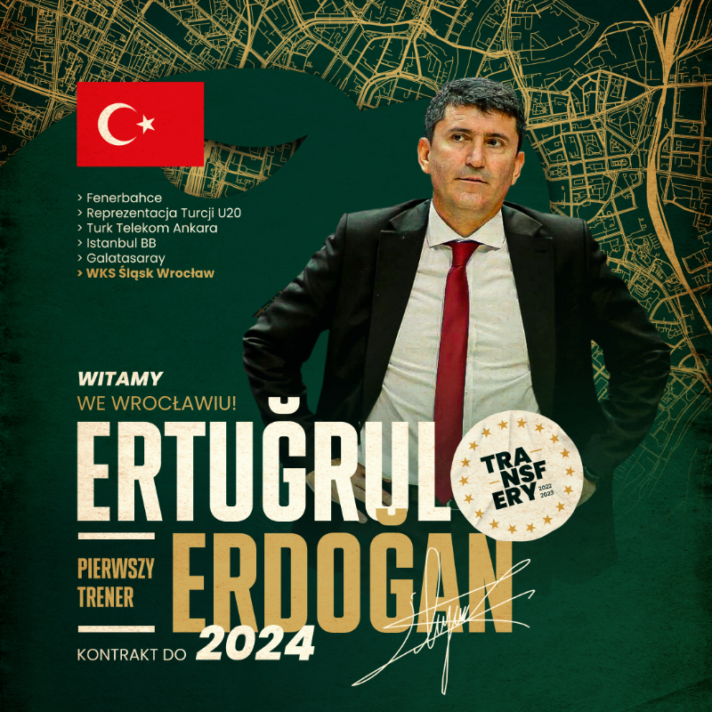 WKS_SlaskBasket's tweet photo. 🆕 Ertugrul Erdogan nowym trenerem Śląska Wrocław 🇮🇹

Witamy w Śląsku i życzymy powodzenia, trenerze! 🤝

#DumaMiasta #plkpl