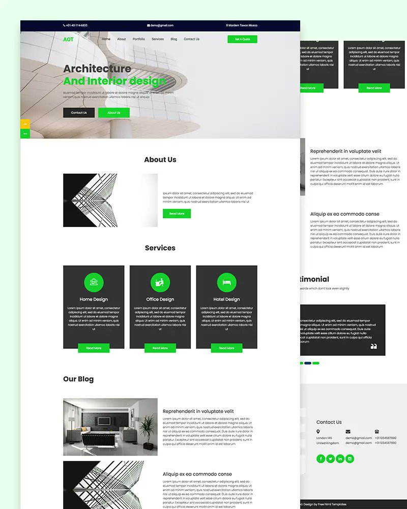 htmldotdesign's tweet image. AOT – Architecture And Interior design Template - #interior #design #architecture #webtemplate #webdesign #ui #website #websitedesign #html #websitetemplate #webdesigner #template #graphicdesign #bootstrap #webdevelopment #html5
bit.ly/3maFO2j