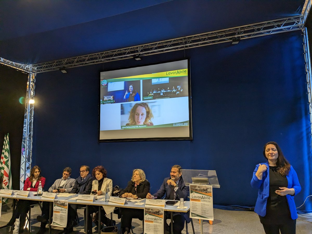 L'intervento di <a href="/SStefanovichj/">Silvia Stefanovichj</a> responsabile #Disabilità e inclusione della <a href="/CislNazionale/">CISL Nazionale</a> al meeting #LavorAbile percorsi per l'inclusione lavorativa delle persone con disabilità" organizzato dalla #CislSicilia in corso all'ecomuseo del #mare a #Palermo
