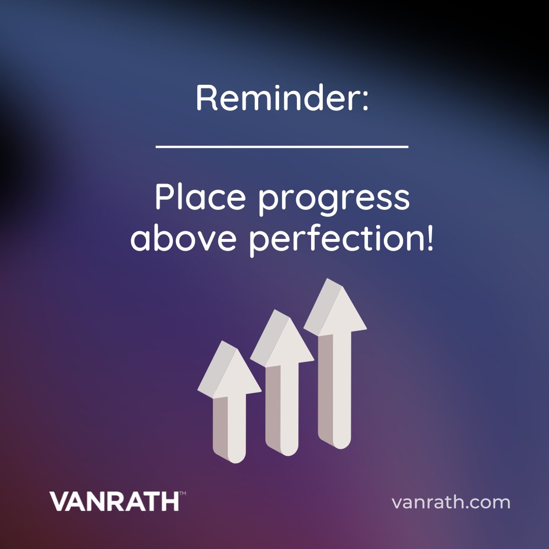 This week, place progress above perfection! Today take one step closer to reaching your goals and remember how far you’ve come ⭐ #VANRATH #MondayMantra #Reminder #MondayMotivation #NewWeekNewGoals