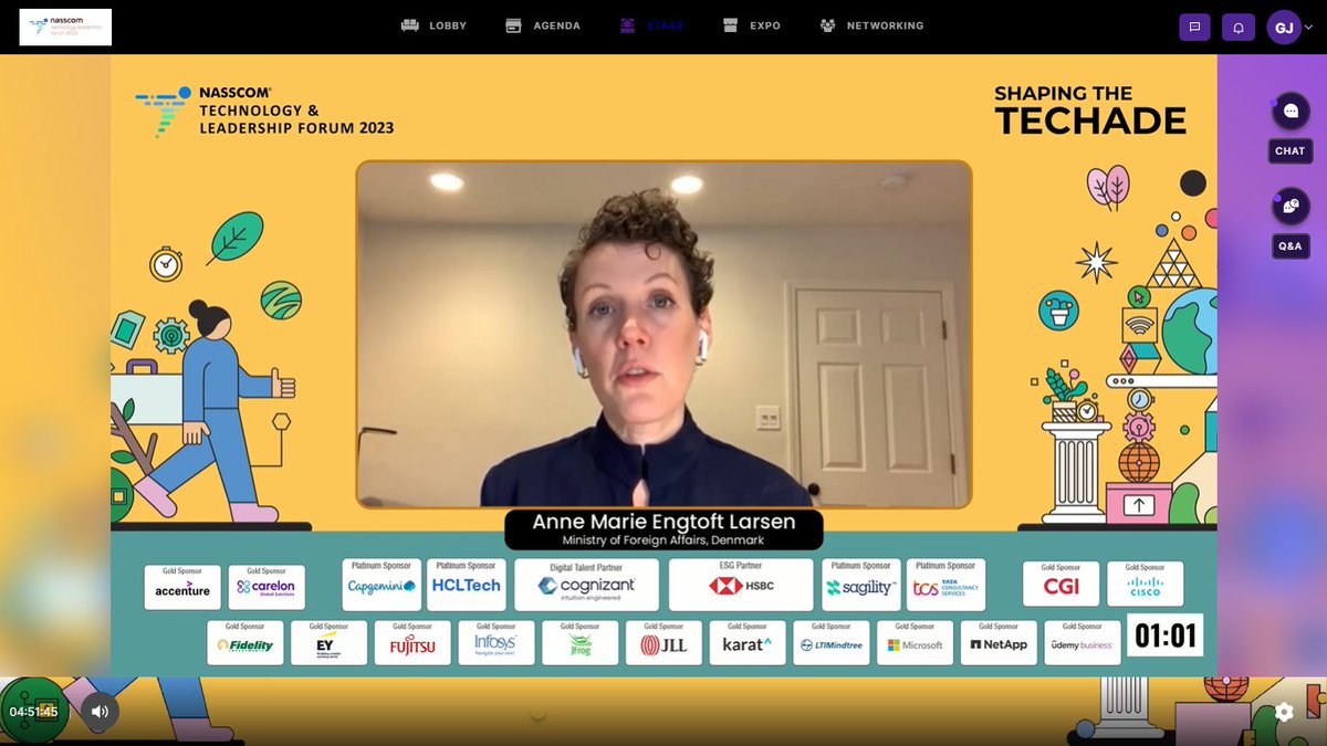 NasscomEvents's tweet photo. "Digital tech can foster democratic &amp; inclusive societies. It also brings people together &amp; a positive influence in people's lives," says Anne Marie Engtoft Larsen, Tech Ambassador, @DanishMFA while highlighting the 'Tech For Democracy' initiative at #NASSCOM_TLF.
@DenmarkinIndia https://t.co/KRHS60KqNC
