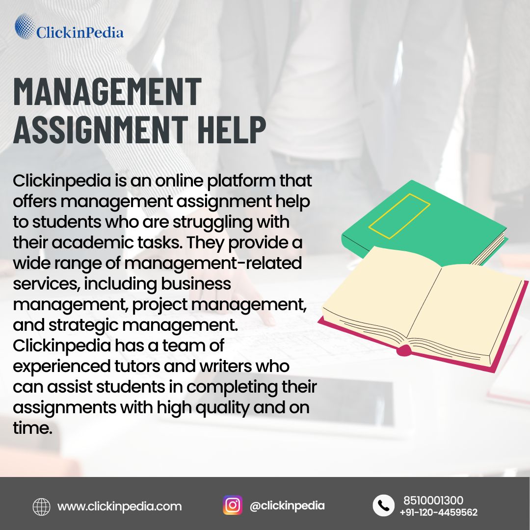 clickinpedia1's tweet image. Clickinpedia is an online platform that provides comprehensive and reliable information on various topics ranging from science and technology to history and geography. 
#managementassignment#clickinpedia