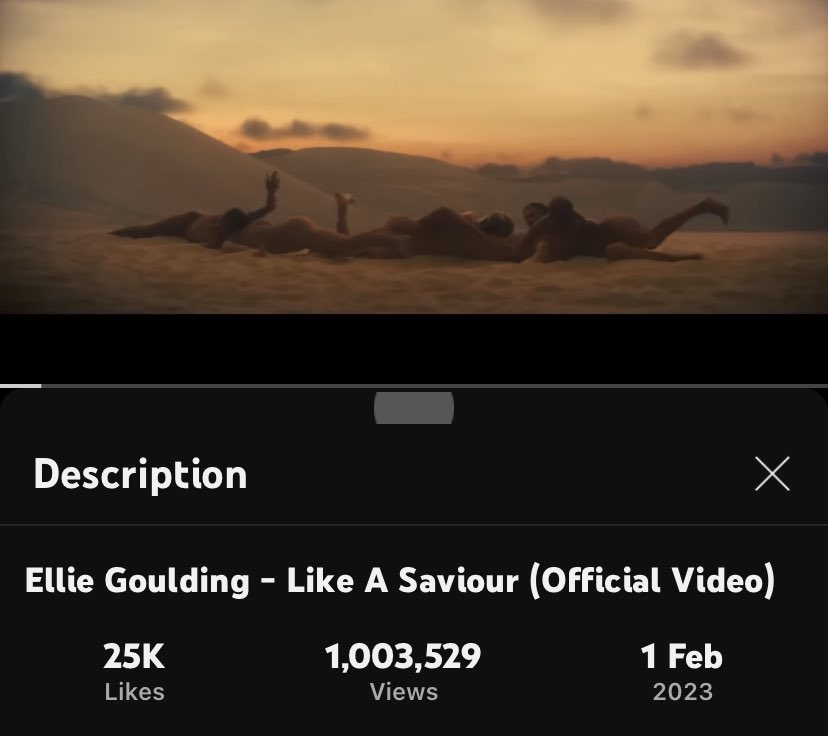 EGSpain_'s tweet photo. #LikeASaviour has reached 1M views in less than a month!🎉
#elliegoulding https://t.co/NDHUK6uZ8h