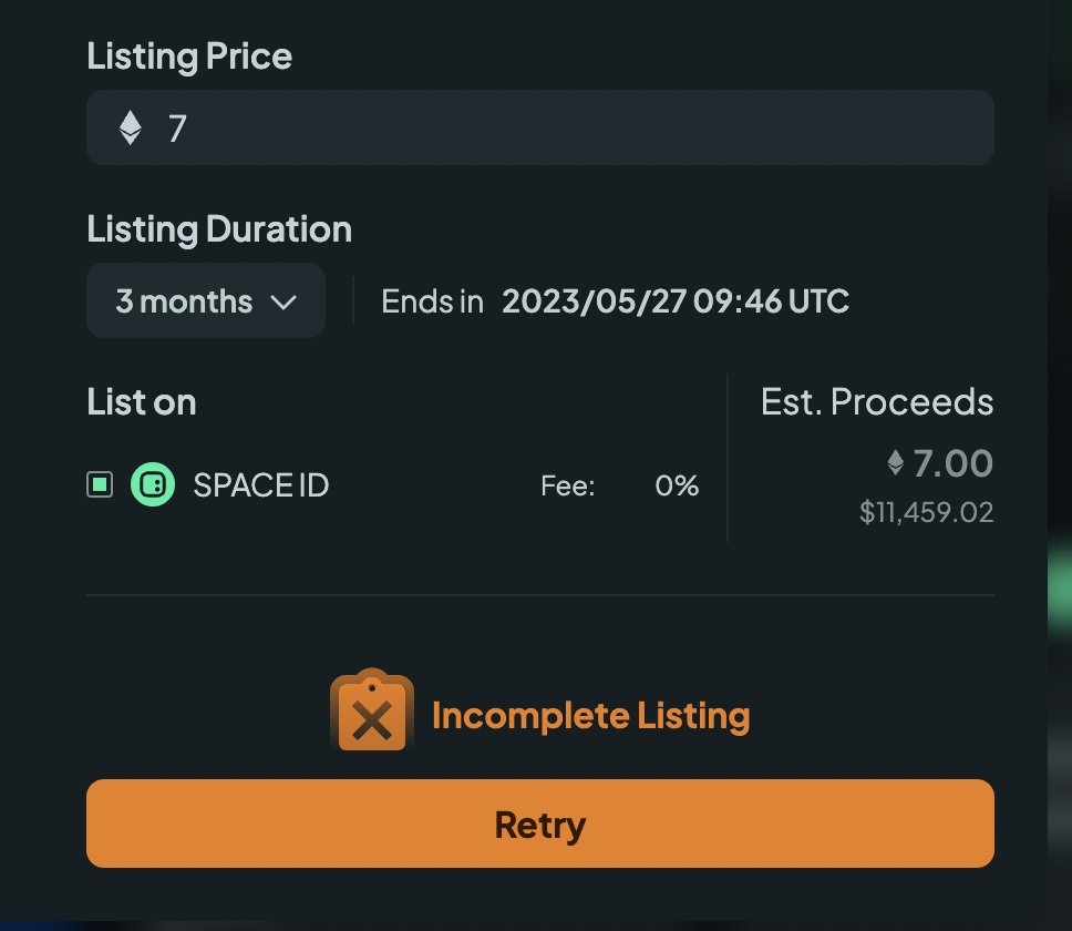 0A00eth's tweet photo. Hey hey @SpaceIDProtocol @SID_arb  !  

Can you tell me why I can't list my ID on https://t.co/mEf13ArmK0?  How do I fix it? 

Many thanks https://t.co/r2k6FWvyAM