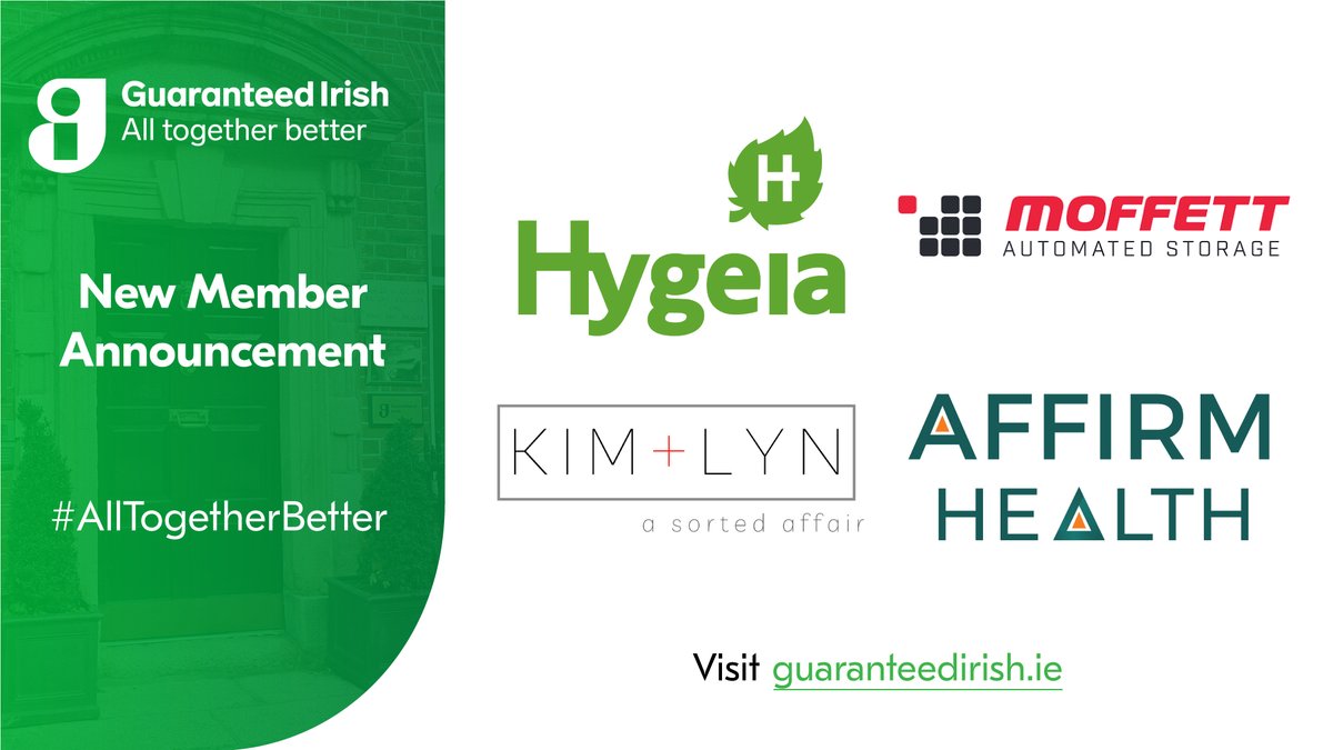 A very warm welcome to our new members!
Hygeia
@MoffettAS
A Sorted Affair
Affirm Health Ltd

#NewMemberAnnouncement #GuaranteedIrish #AllTogetherBetter #LookForTheG
