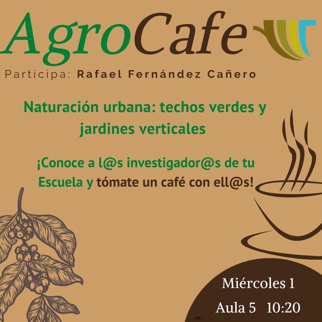 ETSIASevilla's tweet photo. Para empezar bien el mes en la @ETSIASevilla no te puedes perder nuestro #agrocafé

https://t.co/Q15zMg30HA https://t.co/oeL5aT4Ey6