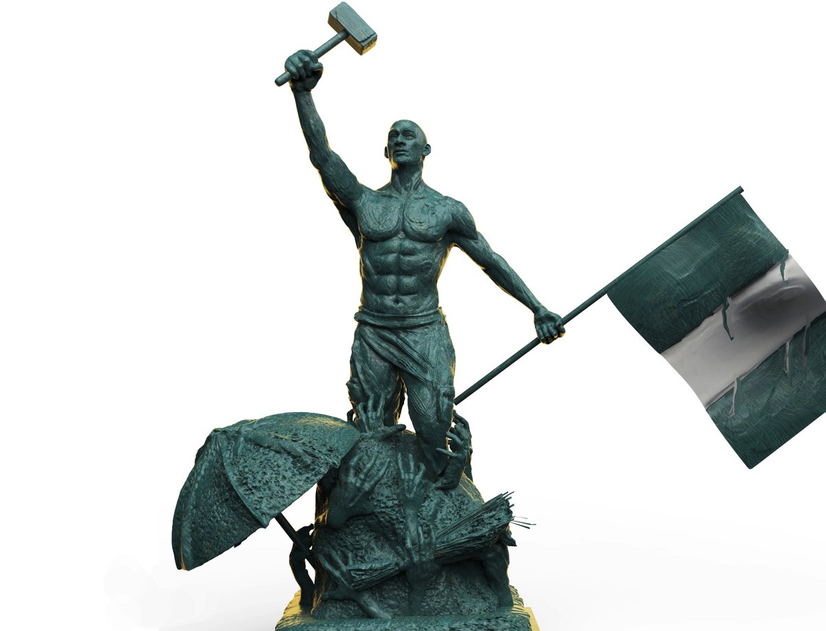 AnthonyAzekwoh's tweet image. My new sculpture. 
There is Dignity in Labour.