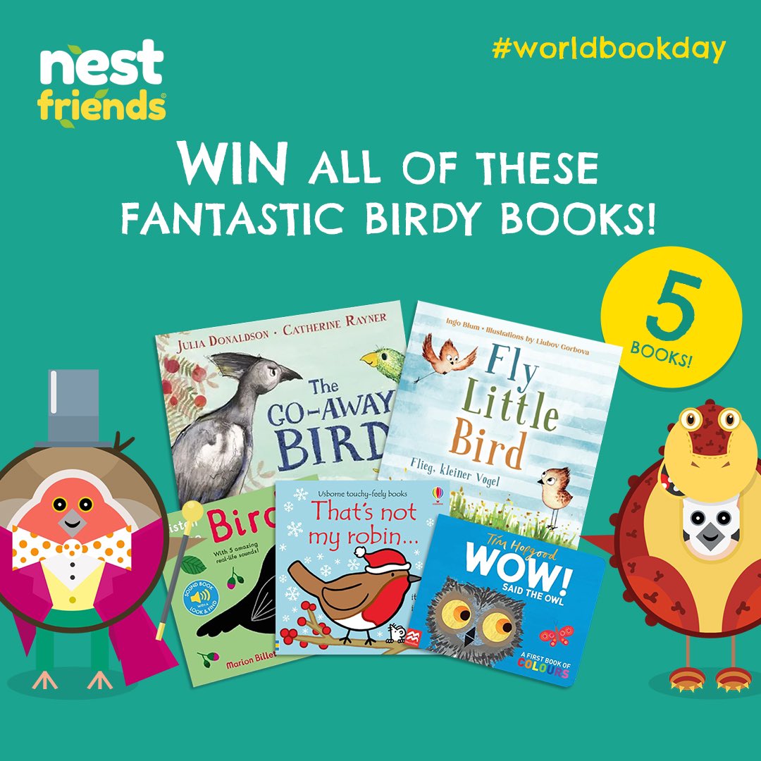 NestFriendTweet's tweet image. 🎉 Competition time! 📕 

To celebrate @WorldBookDayUK we’re giving away a brilliant birdy book bundle!

To enter:
➕ Follow us
🔄 Retweet this post

Competition details + Terms &amp;amp; Conditions 👉 nestfriends.co.uk/post/competiti…

#WorldBookDay #WorldBookDay2023