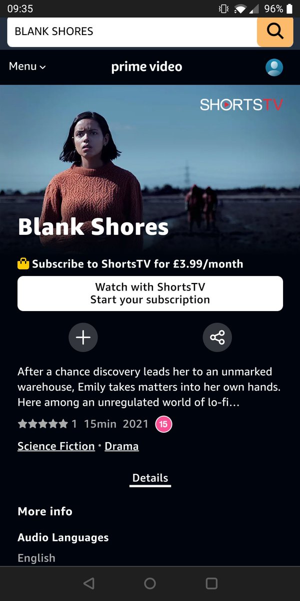 At long last, #BlankShores is finally viewable online on <a href="/PrimeVideo/">Prime Video</a> via the <a href="/ShortsTV/">ShortsTV</a> channel (free trial available):
amazon.co.uk/Blank-Shores/d…

#shortfilm #scifi #drama