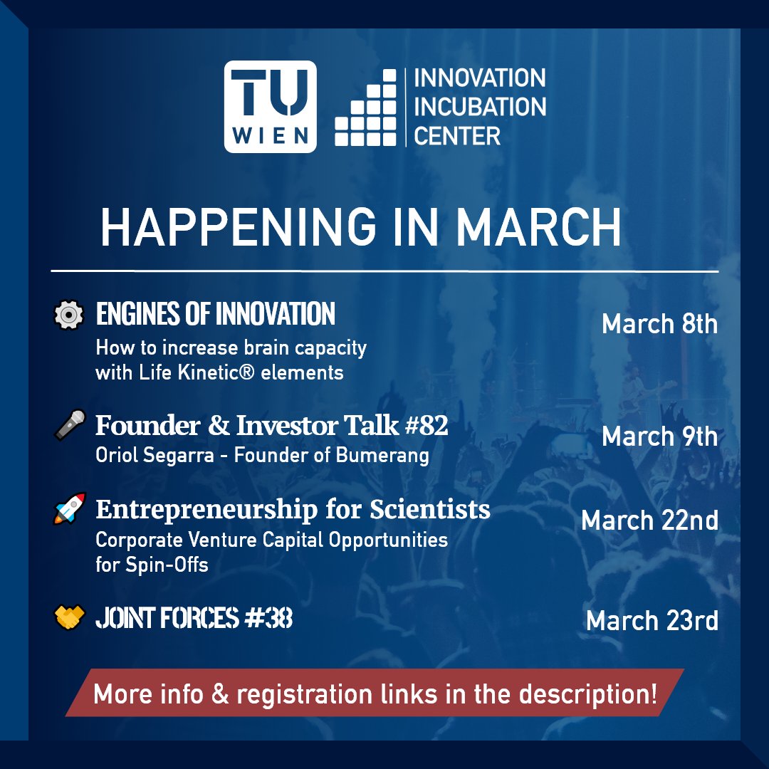 TU Wien Innovation Incubation Center (TUW i²c) tweet media
