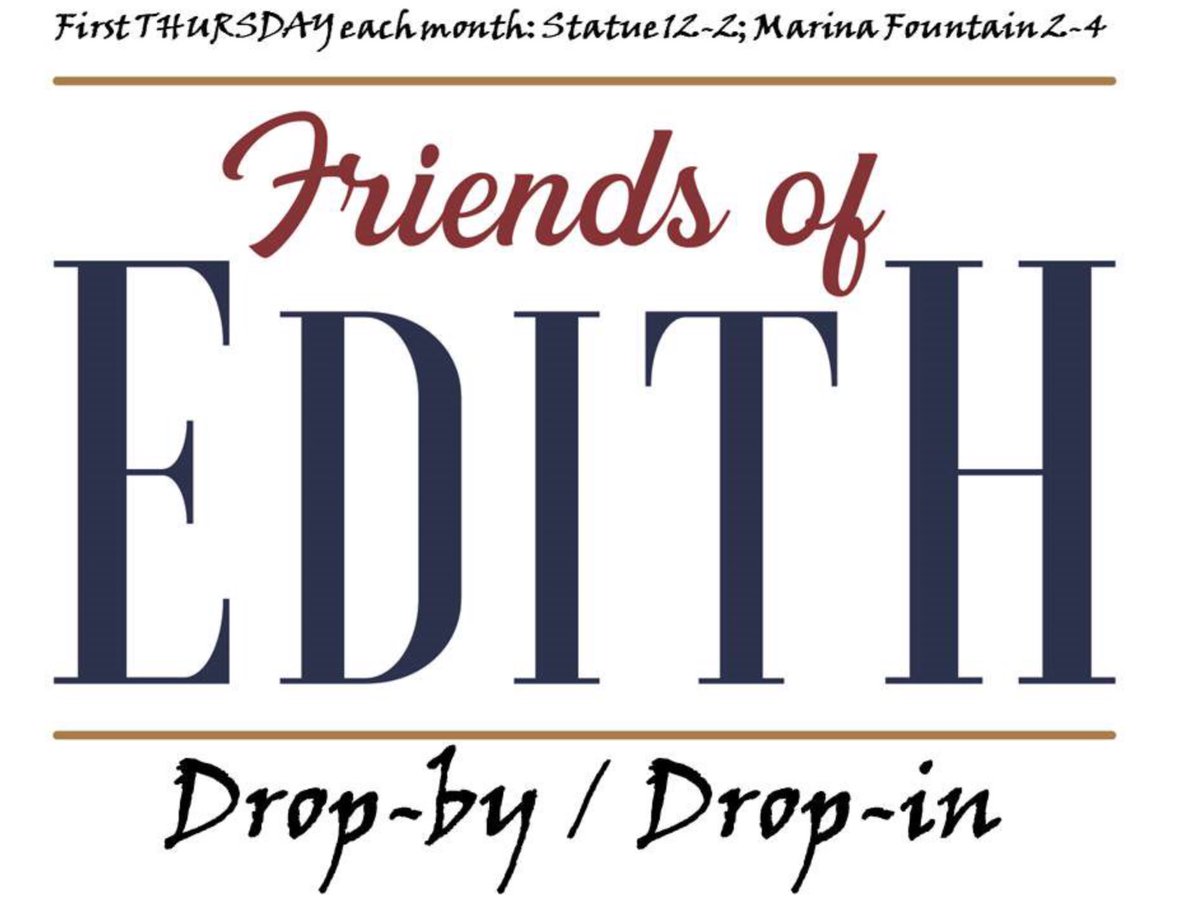 friendsofedith's tweet photo. This Thursday (2nd) is our March #DropByDropIn (12-2pm at the statue, 2-4pm at The Marina Fountain). We’ll be starting our Spring clean/tidy-up in the gardens (weather permitting) and chatting about our project plans for the coming season and all things #Edith. All are welcome. https://t.co/xFb9MIcLzw