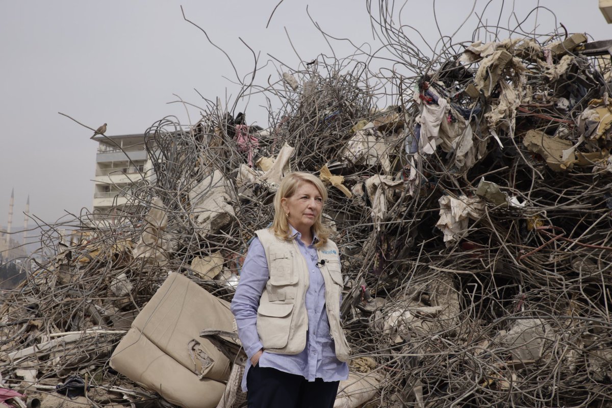 Today I arrived in Kahramanmaras, Türkiye, epicenter of the recent earthquakes.   
 
Destruction is all around. Thousands of people are sheltering in temporary accommodation centres.  
 
These children and families need our urgent and continued support.