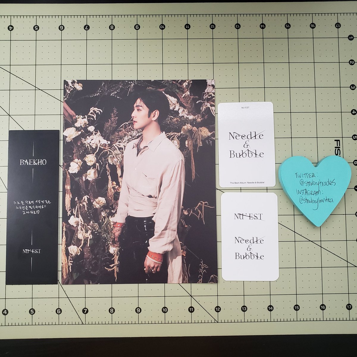 strwbrytrades's tweet photo. WTT/WTS USA TRADING ONLY/WW SELLING - NU'EST Romanticize and Needle &amp; Bubble Inclusions

• BH bookmark and postcard set only be shipped within the USA
• Stamped shipping USA is free, stamped shipping for WW is $1.45; PayPal (F&amp;F only) 

🏷 nuesttrade nuestsale nuestphotocard https://t.co/b2a8dK0vzZ