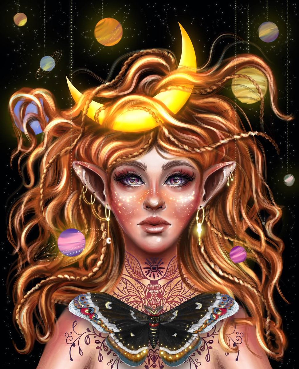 Good morning! Enjoy new week!

Moon Witch 

1/1 digital art on OS
0.04ETH