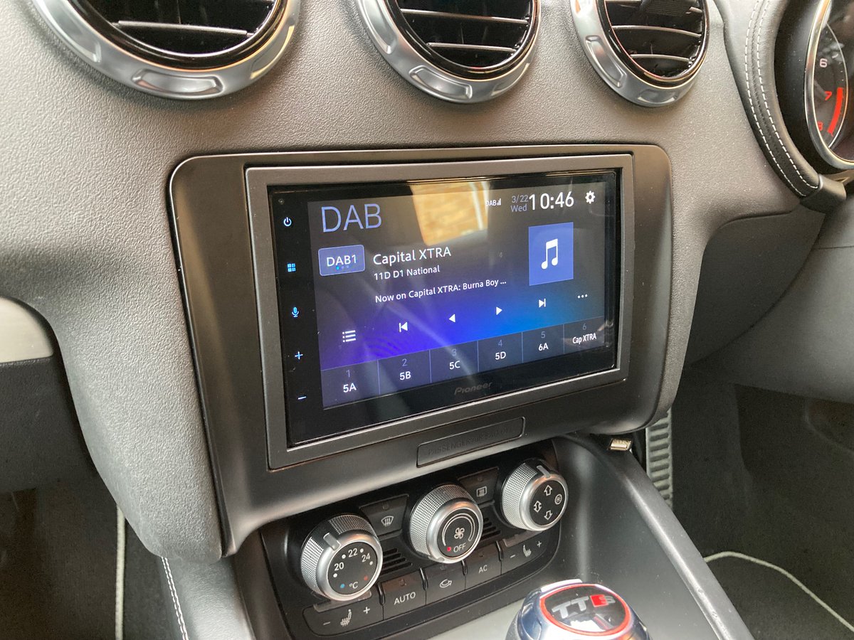 Audi TT 2011 model upgraded with Pioneer SPH-DA160DAB CarPlay/Android Auto stereo using the Connects2 CTKAU03 fitting kit. 

<a href="/PioneerUK/">Pioneer Car</a> <a href="/AudiUK/">Audi UK</a> <a href="/Connects2/">Connects2</a>