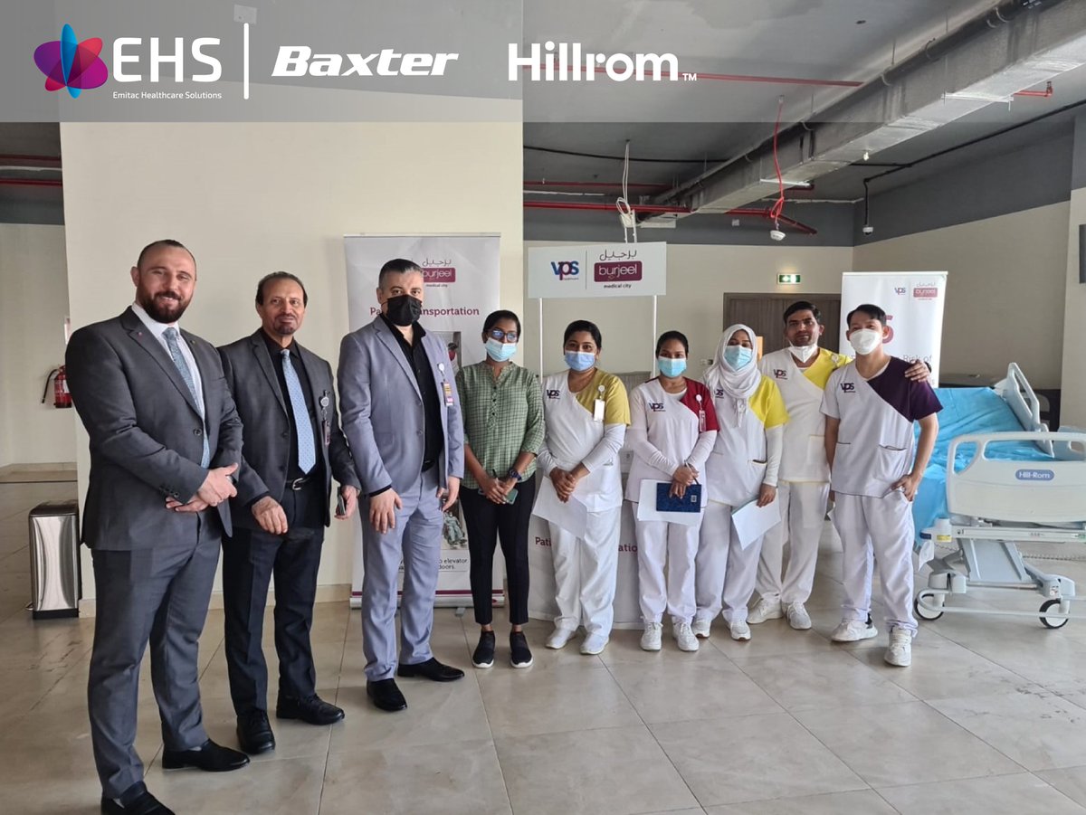 EmitacHealth's tweet photo. #TeamEHS proudly demonstrated how to utilize @HillromCorp beds safety features to prevent falls during the "Fall Prevention" program in @BurjeelMediCity.

#FallPrevention #PatientSafety #Training #Hillrom #Baxter https://t.co/9IJJ9eIZZg