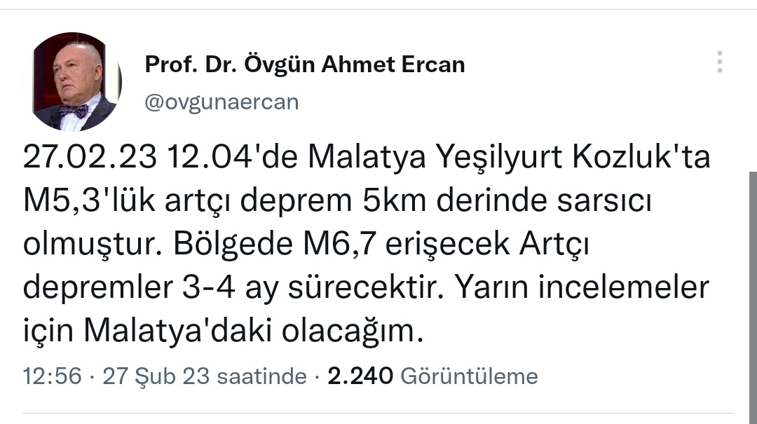 AysSrtrr1's tweet photo. @prof_mahmutozer Biraz bilim adamlarını dinlemekte yarar var 6.7'ye varan depremler devam edecek diyor bizi el kadar bebeklerimizle tehlikeye atıyorsunuz. Urfada okullar ertelensin. 
@prof_mahmutozer 
#MebOkuluErteleTayiniVer 
#MebUrfadaOkullarıErtele https://t.co/Zd2gnlcqOI