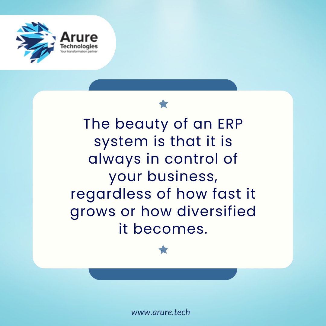 Aruretech's tweet photo. Empower your business with ERP - Arure's deliverable-driven approach ensures control and success, no matter how fast you grow or diversify. Contact us now to know more.

🌐 https://t.co/adVuwAxLL2
☏ +92 306 690 2126 | +1 (858) 463 4405

#Industry #Quote #ERP #Business #Growth https://t.co/VKoDJGFLFT