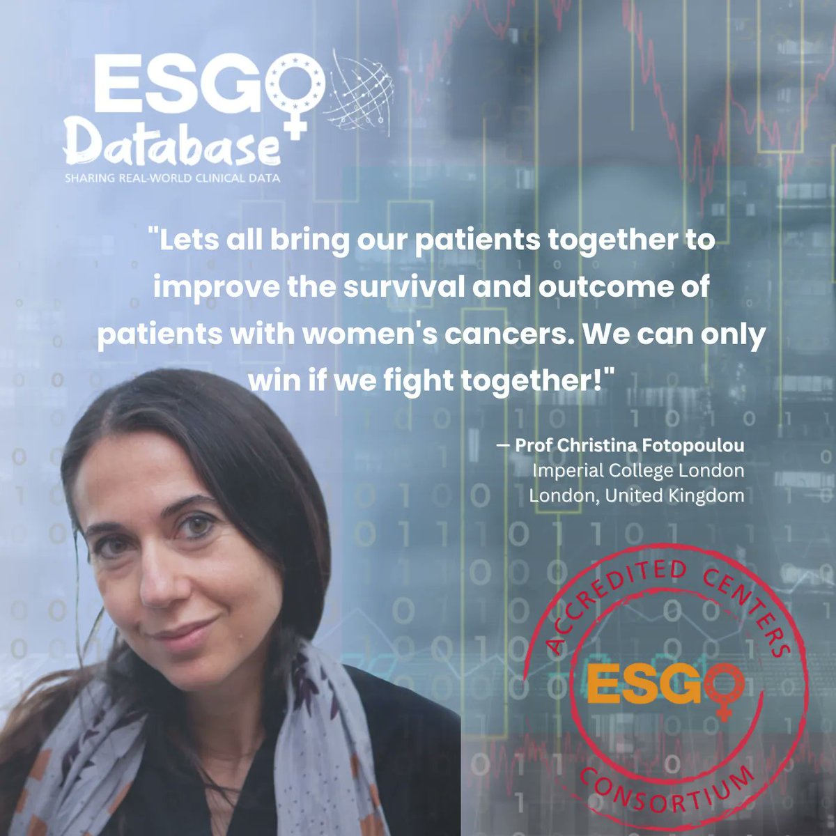 We are pleased to see so many fine centres joining the founding consortium and the #ESGODatabase! Thank you to Prof Christina Fotopoulou 🇬🇧 for her support of this pivotal project!

@CF_PC_OvCaGroup @agz_eriksson @cgmd33 @ENYGO_official
