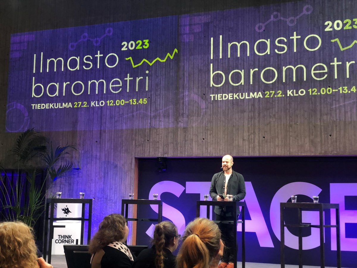 #ilmastobarometri’n julkistustilaisuus on käynnistynyt! Hyppää mukaan linjoille <a href="/Tiedekulma/">Tiedekulma</a>'n striimin kautta 👉 tiedekulmamedia.helsinki.fi/fi/web/tiedeku…  
Päivitämme tähän tviittiketjuun tilaisuuden live-seurantaa 👇🧵