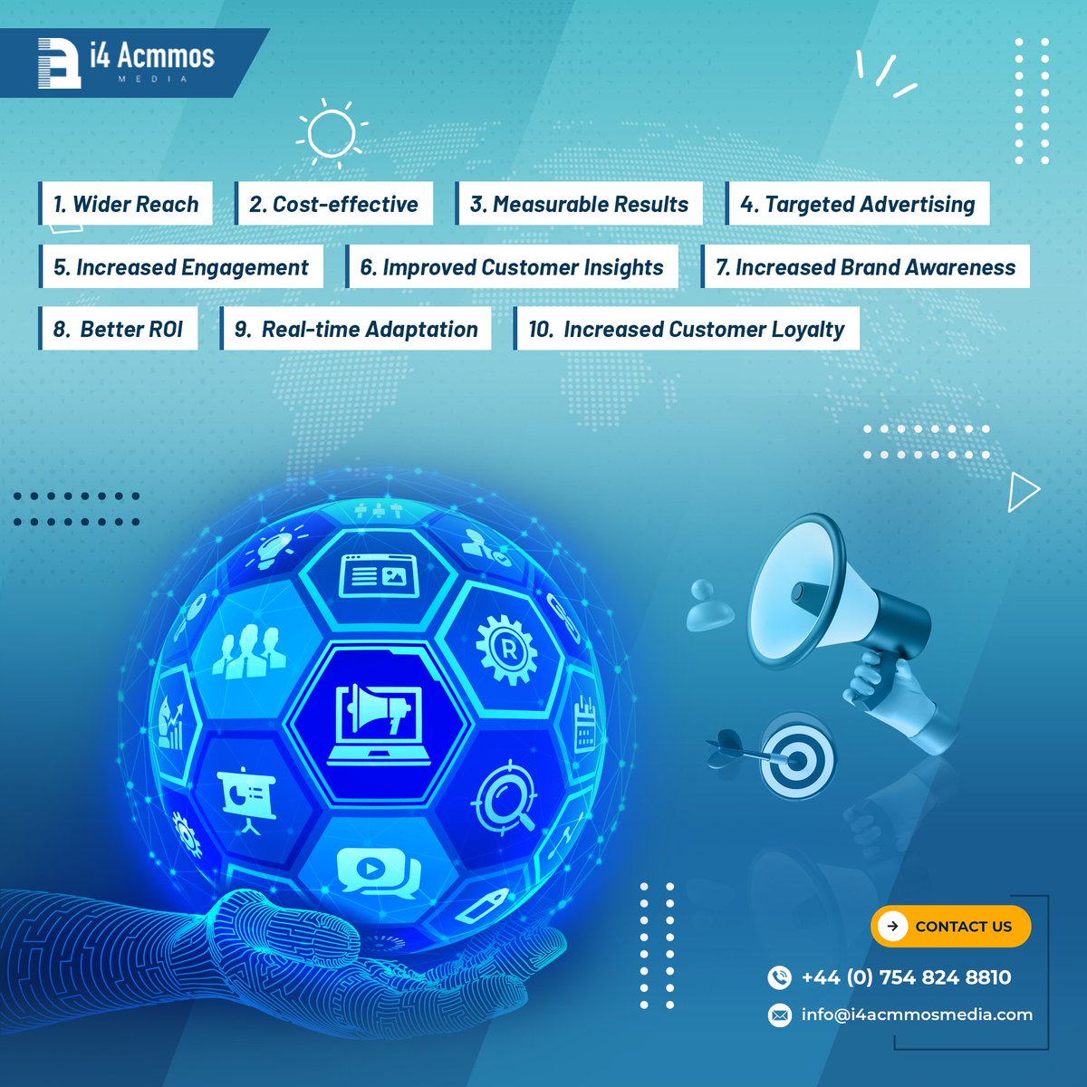 i4AcmmosMedia's tweet image. Unlock the power of the digital world and take your online presence to the next level with our social media expertise! Join us and start unlocking the full potential of social media today!
Please visit our website: i4acmmosmedia.com | +44 (0) 754 824 8810
#i4AcmmosMedia