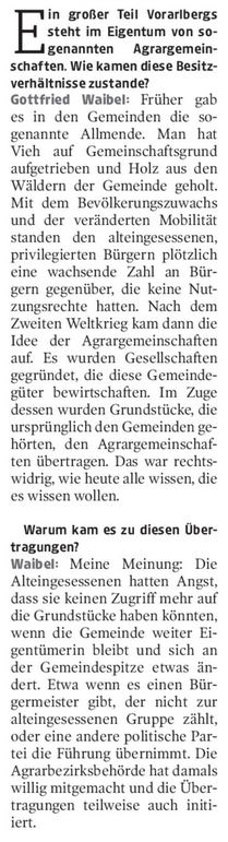 In Vorarlberg wurden einige Gemeinden vor Jahrzehnten zugunsten alteingesessener Klüngel enteignet, vermutlich rechtswidrig. <a href="/jorg_stadler/">Jörg Stadler</a> hat mit dem ehemaligen Anwalt Gottfried Waibel gesprochen. neue.at/lokal/2023/02/… (€)