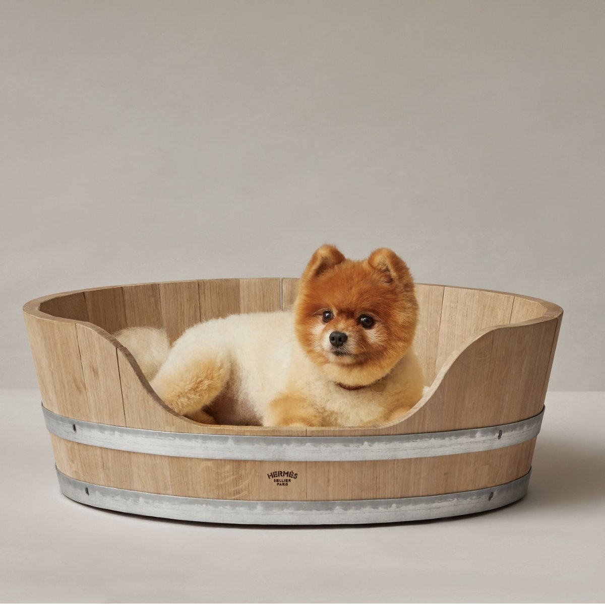 ByFR_officiel's tweet photo. エルメス:ドッグラインのバスケット🐕🦺
オーク材のなめらかなフォルムは、なんとフランスの樽職人🍷の技術が応用されています。付属の両面クッションは洗濯機で丸洗いできるので衛生面も安心‥🐶💕
#ByFR #バイエフアール #hermes #エルパト #フランス #chien https://t.co/L0BGldADup