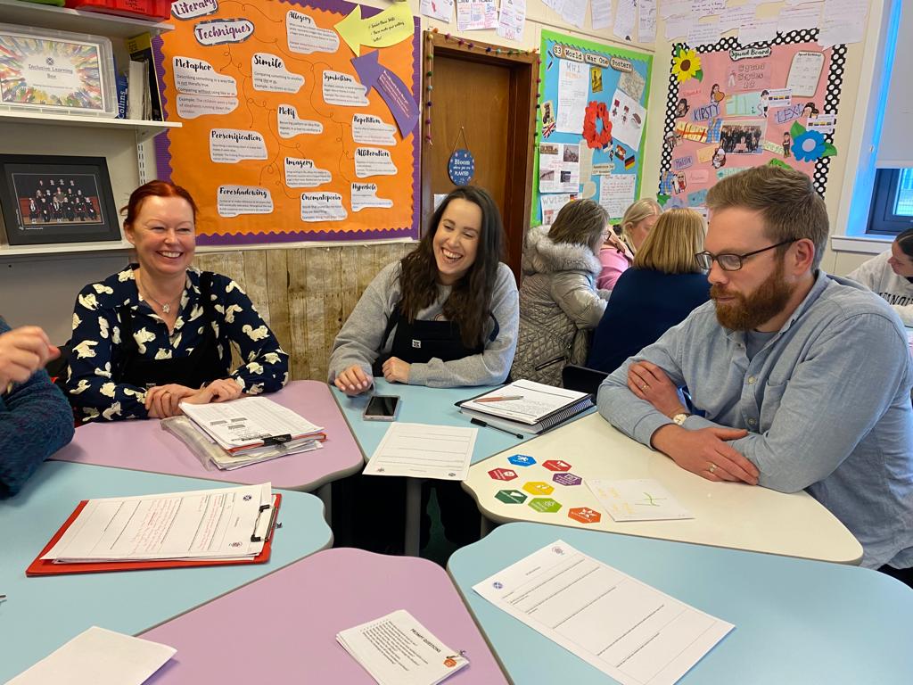 BanffAcademyBXA's tweet photo. During Inservice, 3 Staff learning &amp; teaching workshops built whole school collaboration through sharing good practice centred around our School Leaver Profile 🎓 #collaboration #leadership https://t.co/NuOe1bjWQE