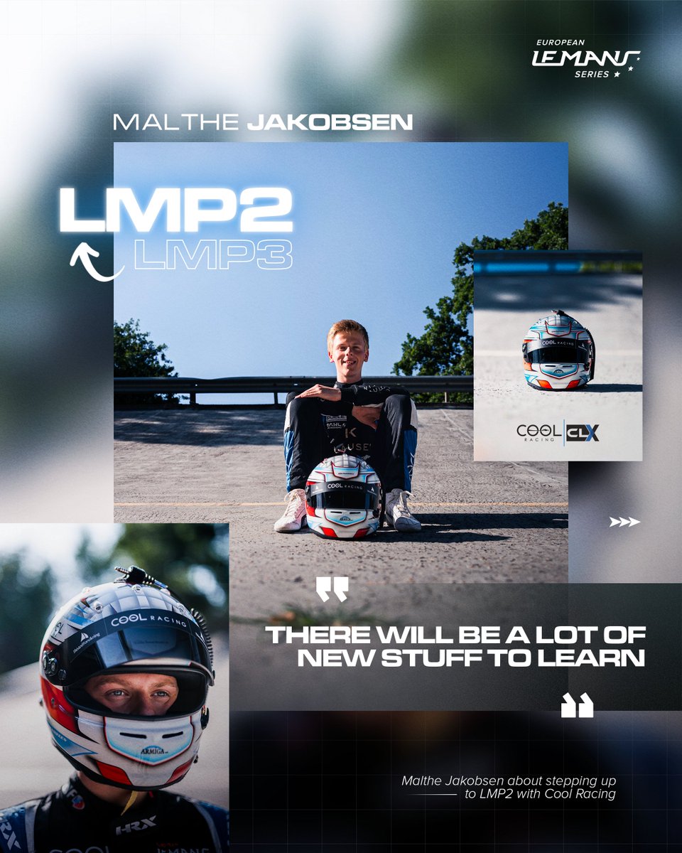 LMP3 ✔️ ➡️ LMP2 🔓

After taking the #ELMS by storm in LMP3, becoming the first driver to score six poles from six attempts and taking the title, 19-year-old Dane <a href="/malthejakobsen_/">Malthe Jakobsen</a> has his eyes set on a new challenge in LMP2 with @COOLRacing. 

Read more: bit.ly/3jTdl0d
