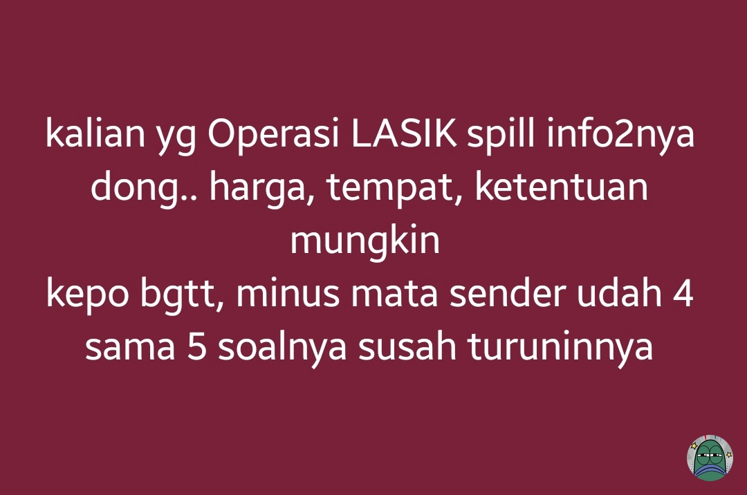 💚 cerita dong gimana operasi lasik tuu