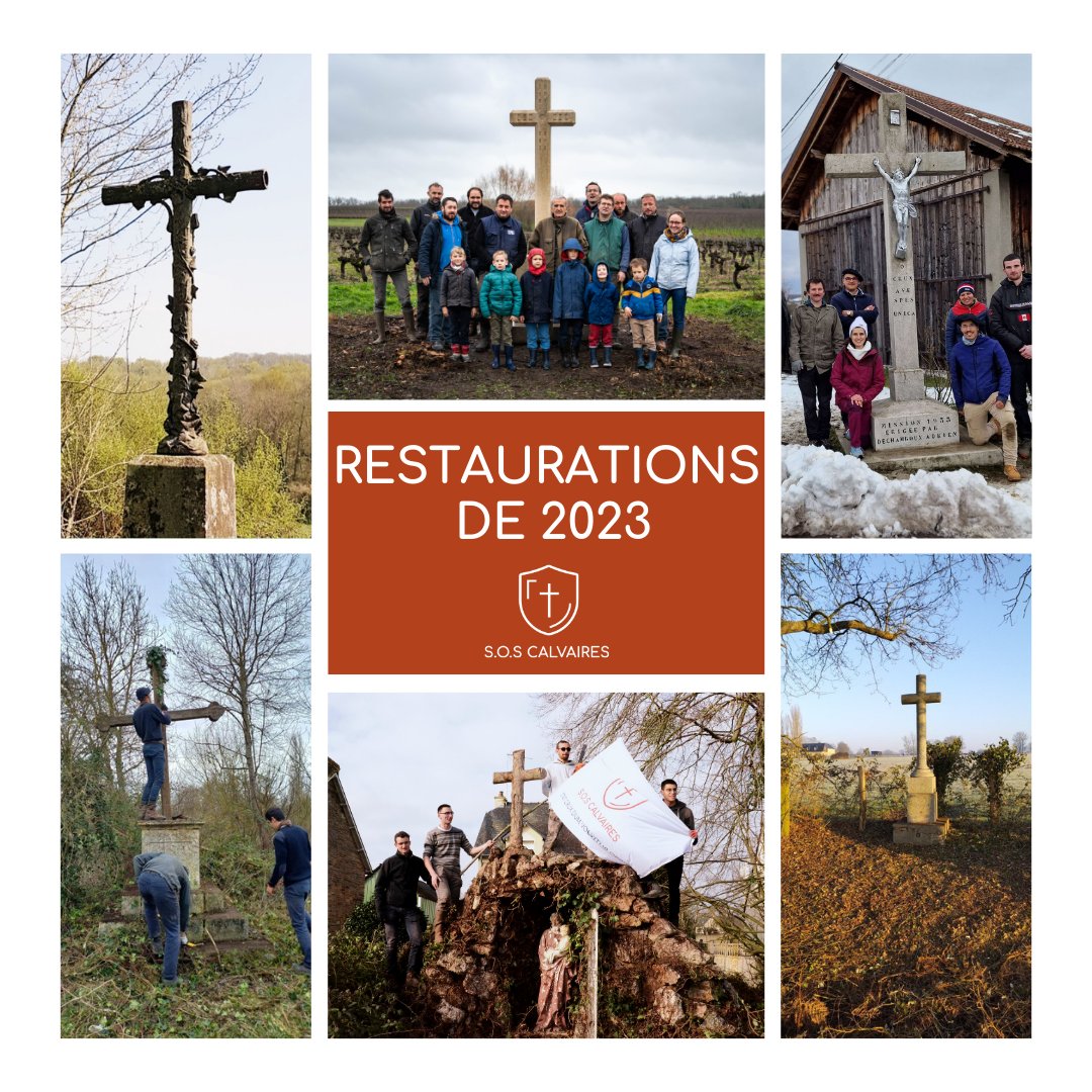 soscalvaires's tweet image. Depuis le 1er janvier 2023, nos #bénévoles restaurent 1 #calvaire par jour! Soutenez-nous pour #conserver ce rythme : soscalvaires.org/faire-un-don/
#soscalvaires #croix #jesus #love #patrimoine #chretien #teamwork #amour #france #restauration #paix #patrimoinefrançais #ferforgé #pierre