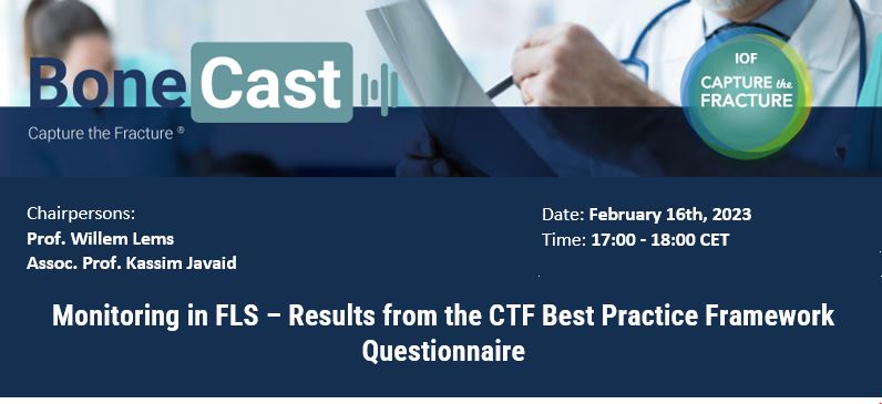 Reminder! Sign up for tomorrow’s #CaptureTheFracture webinar to gain new insights into patient monitoring in the #Fracture Liaison Service setting, with expert speakers Willem Lems &amp; Kassim Javaid 
Date: FEB 16 – 17:00-18:00 CET
#osteoporosis #treatment
bit.ly/3IcuD1L
