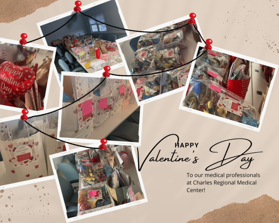 matulaprincipal's tweet photo. Our Dolphins really came through to show appreciation for the staff at @CharlesRegional for Valentine's Day! https://t.co/UHm7xJPfs2