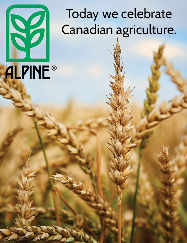 From all of us at ALPINE, Happy Canadian Agriculture Day! Thank you to each and every farmer for your commitment to all your crops! #ALPINE #CdnAg #CanadianAgDay23