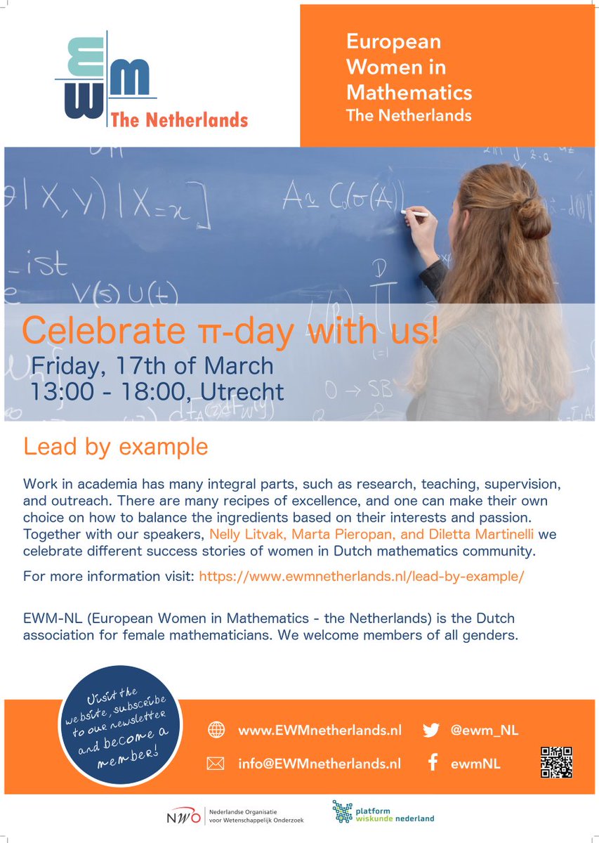 "Lead by example" coming soon! On March 17 Palina Salenvich from our team will host the event at Utrecht University. The aim is giving space to successfull and empowering #WomenInScience within our community. Do you feel like this event could be inspiring? ewmnetherlands.nl/lead-by-exampl…