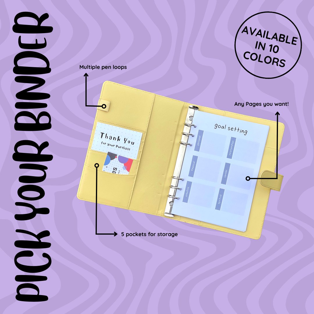 PagesJournals's tweet photo. The first step to creating a journal with Pages is picking your binder! Here's a few of the features of our binders, which color would you pick? #pagescustomjournals #customjournals #bulletjournal #journaling #planner #startajournal #tryjournaling #customplanner https://t.co/bwvODVZ1bG