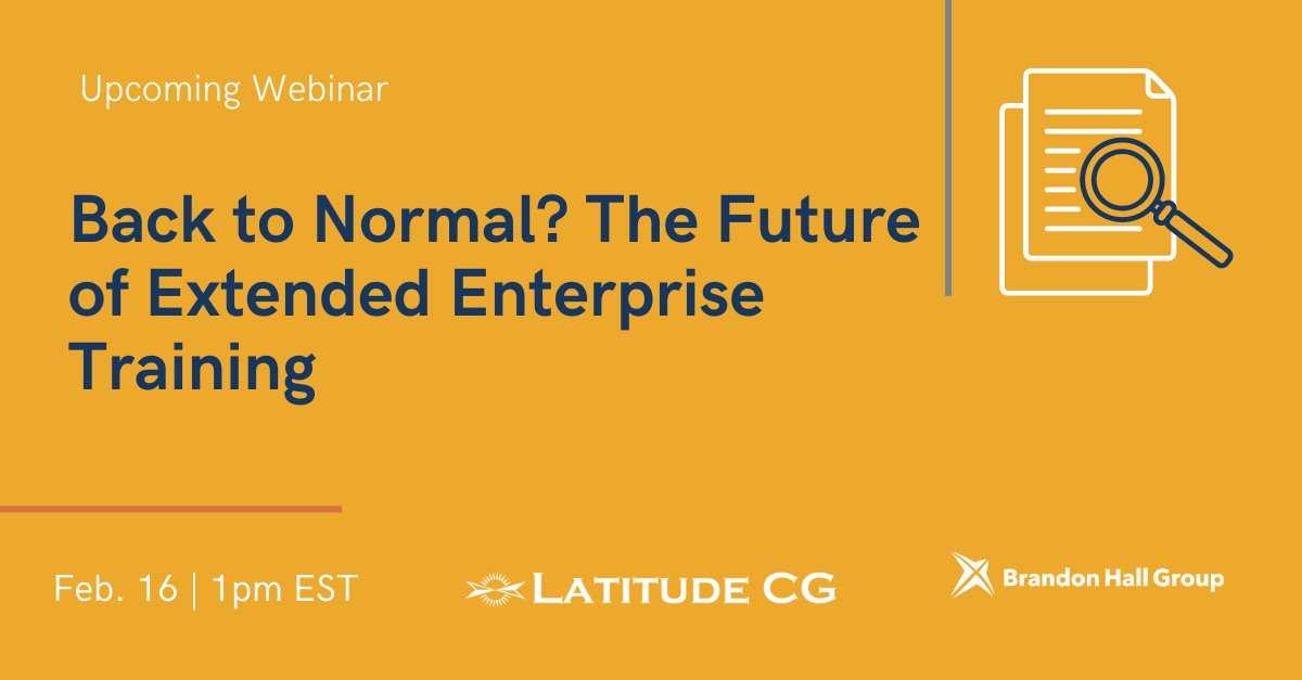 BrandonHallGrp's tweet photo. Join us TMRW to learn the tensions, both internal and external, that companies are facing training their extended enterprise audiences featuring data from the BHG study and provide some insights from direct research
https://t.co/Yzk4OaUO9S https://t.co/FQXGAZXxdF
