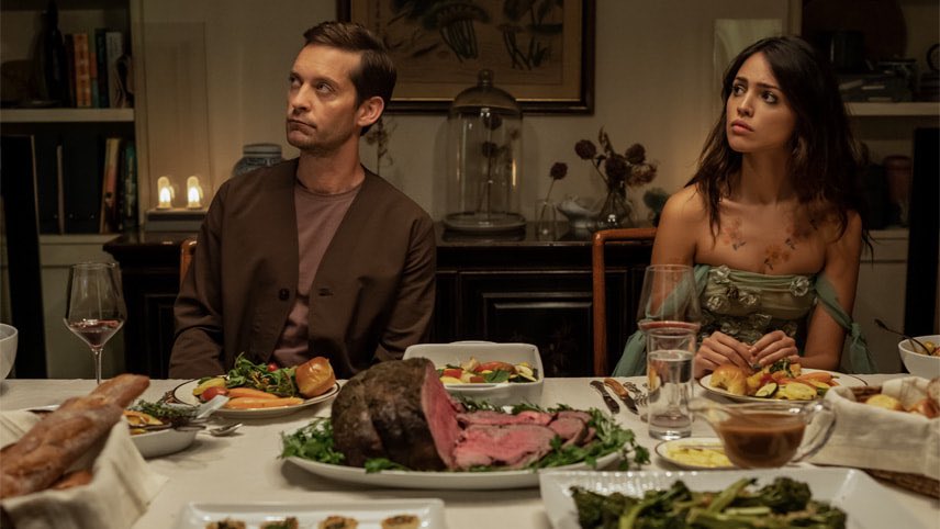 DiscussingFilm's tweet photo. First look at Tobey Maguire, Eiza González, Edward Norton, Gemma Chan and Meryl Streep in ‘EXTRAPOLATIONS’.

The series premieres on March 17 on Apple TV+ https://t.co/oFolqTvDHW