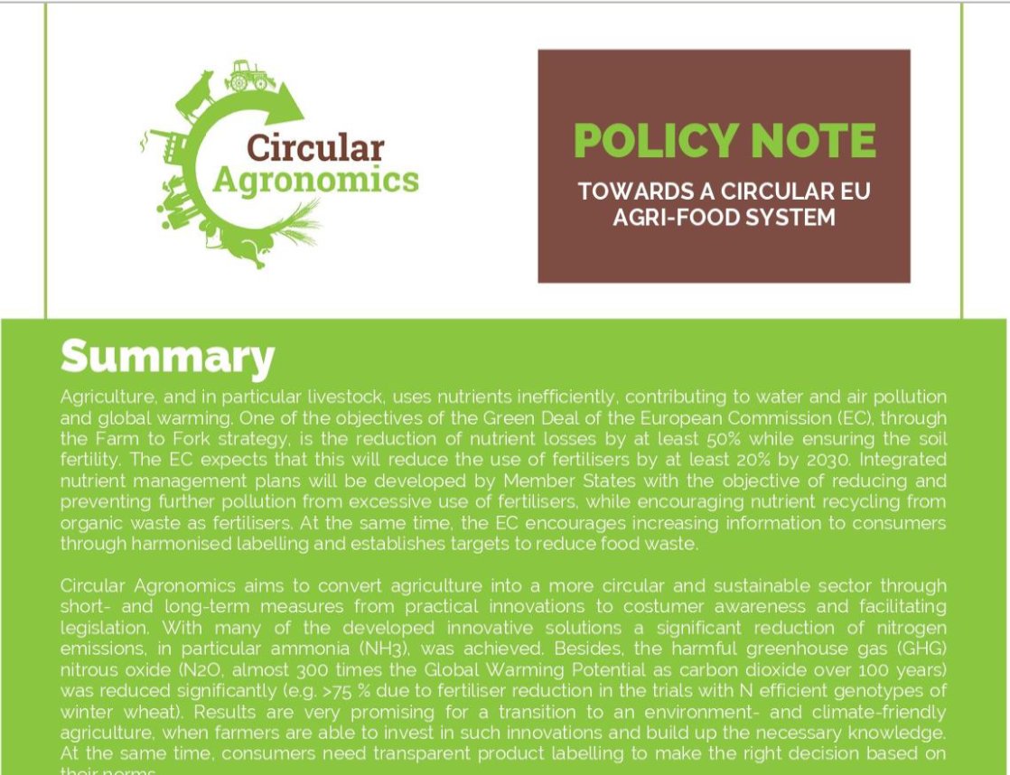 Elisa Rose from @kompetenzwasser presented the Circular Agronomics Policy Note: “Toward a circular EU agri-food system”, you can take a look at it here: bit.ly/3YyjJcc